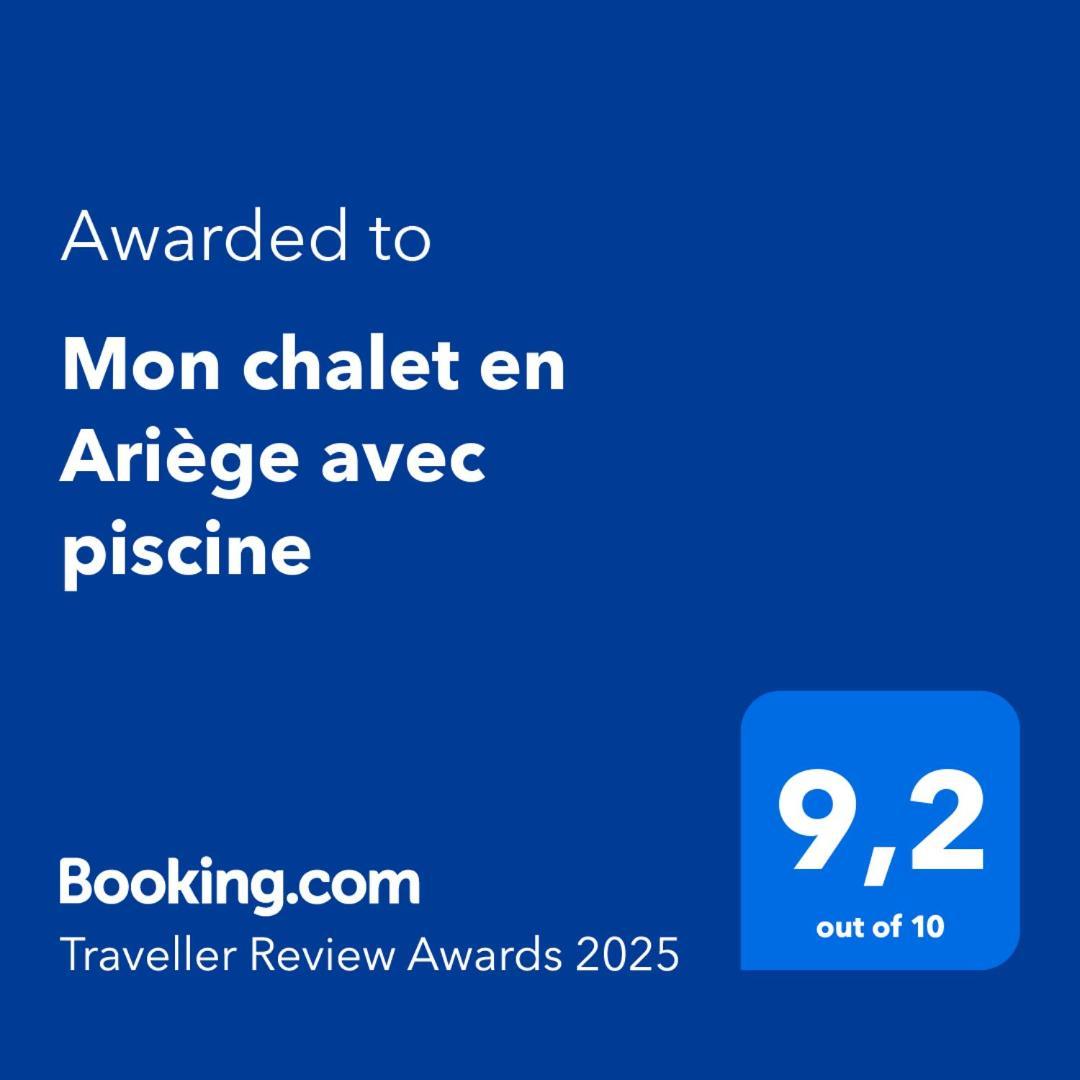 Mon Chalet En Ariege Avec Piscine Daumazan-sur-Arize Exterior foto
